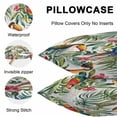 thumbnail image 4 of Tropical Parrots Outdoor Pillow Covers 18x18 Inch Throw Pillow Covers Set of 2 Waterproof Decorative Pillow Cases Summer Watercolor Flower Green Palm Leaves Cushion Covers for Patio Furniture Garden, 4 of 8