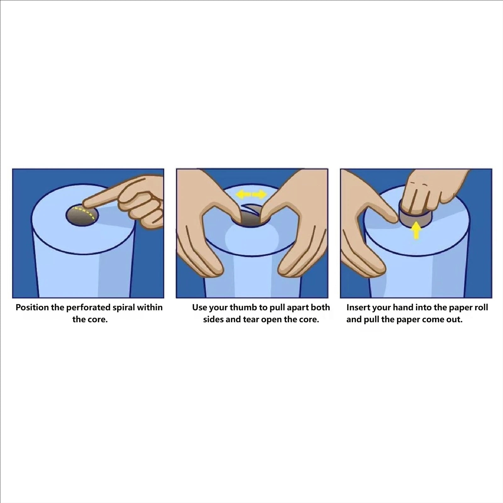 CSStudio Household Roll Paper Towel, Blue, 1 Roll