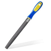 Kalim 8 Inch Half-Round Hand File with High Carbon Hardened Steel, Ergonomic Grip, Plastic Non-Slip Handle …