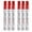Red, variant on White Paint Markers Pens - Single color 6 Pack Permanent Oil Based Paint Pen, Medium Tip, Quick Dry and Waterproof Marker for Rock, Wood, Fabric, Plastic, Canvas, Glass, Mugs, Canvas, Glass