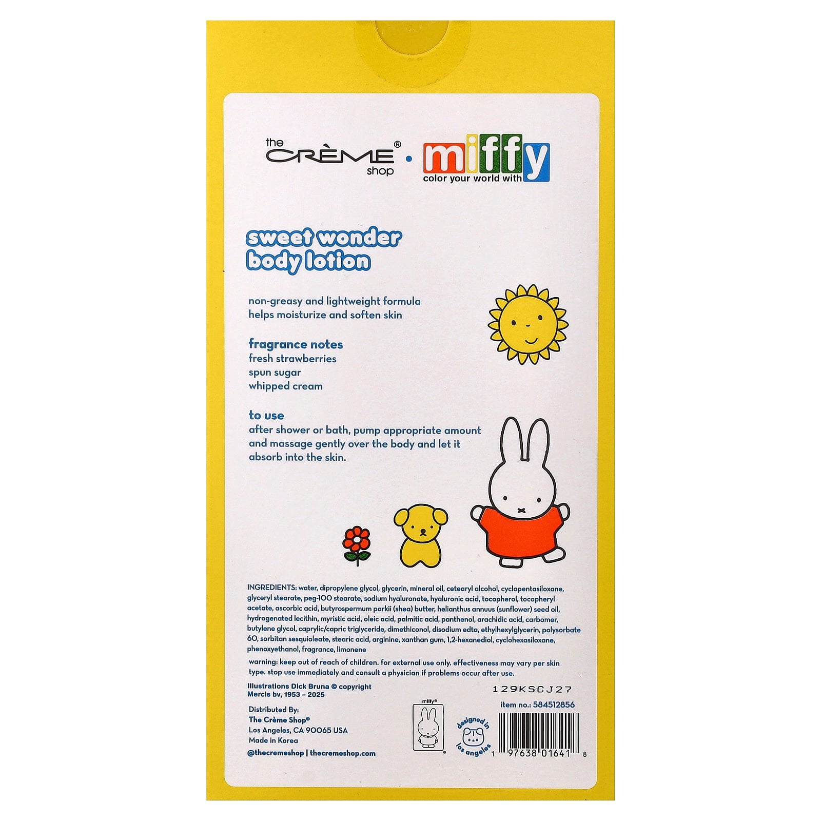 The Creme Shop Miffy, Moisturizing Body Lotion, Sweet Wonder, 11.4 fl oz (340 ml)