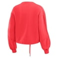 thumbnail image 3 of Women's WEAR by Erin Andrews Red Chicago Blackhawks Washed Fleece Sweatshirt & Shorts Lounge Set, 3 of 6