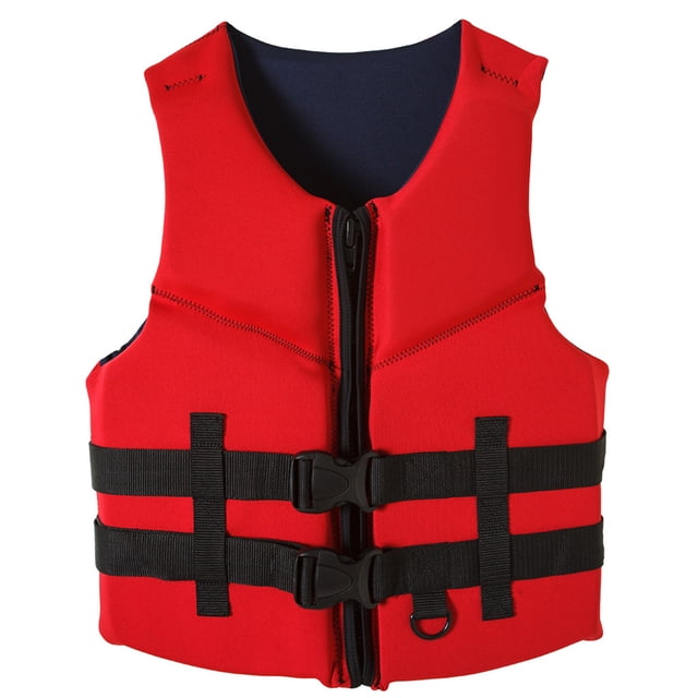 Chalecos Salvavidas Chaleco salvavidas para adultos, chaleco de flotabilidad de neopreno cálido, accesorios para exteriores (M rojo) Tmvgtek Para Estrenar