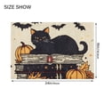thumbnail image 4 of Yayeee Bath Rug for Bathroom Floor Non Slip Contour Fluffy Soft Absorbent Mat, 20"x24", Halloween Cat, 4 of 7