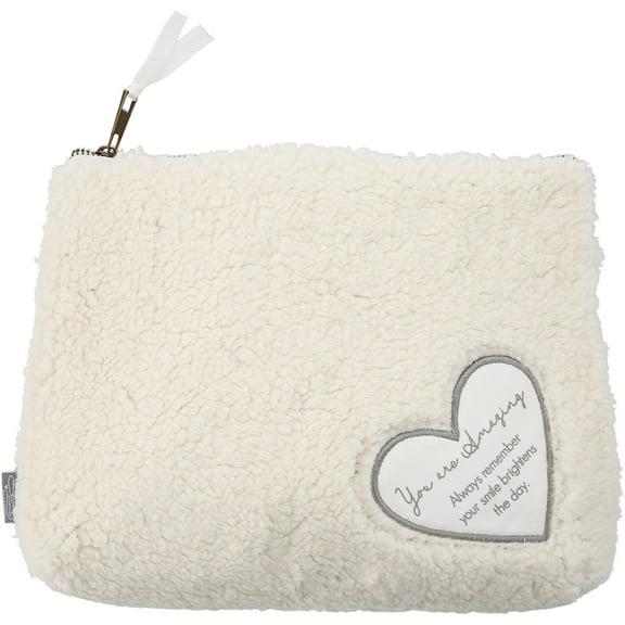 Pavilion Gift Company - Amazing - 10" x 8" Sherpa Cosmetic Bag