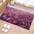 thumbnail image 3 of Spring Red Flowers Area&nbsp;Rug 2x3ft Pastoral Oil Painting Texture Non-Slip&nbsp;Washable Square&nbsp;Rugs Soft Felt Indoor Floor Mat for Bedroom Kitchen Living Room Bathroom, 3 of 9