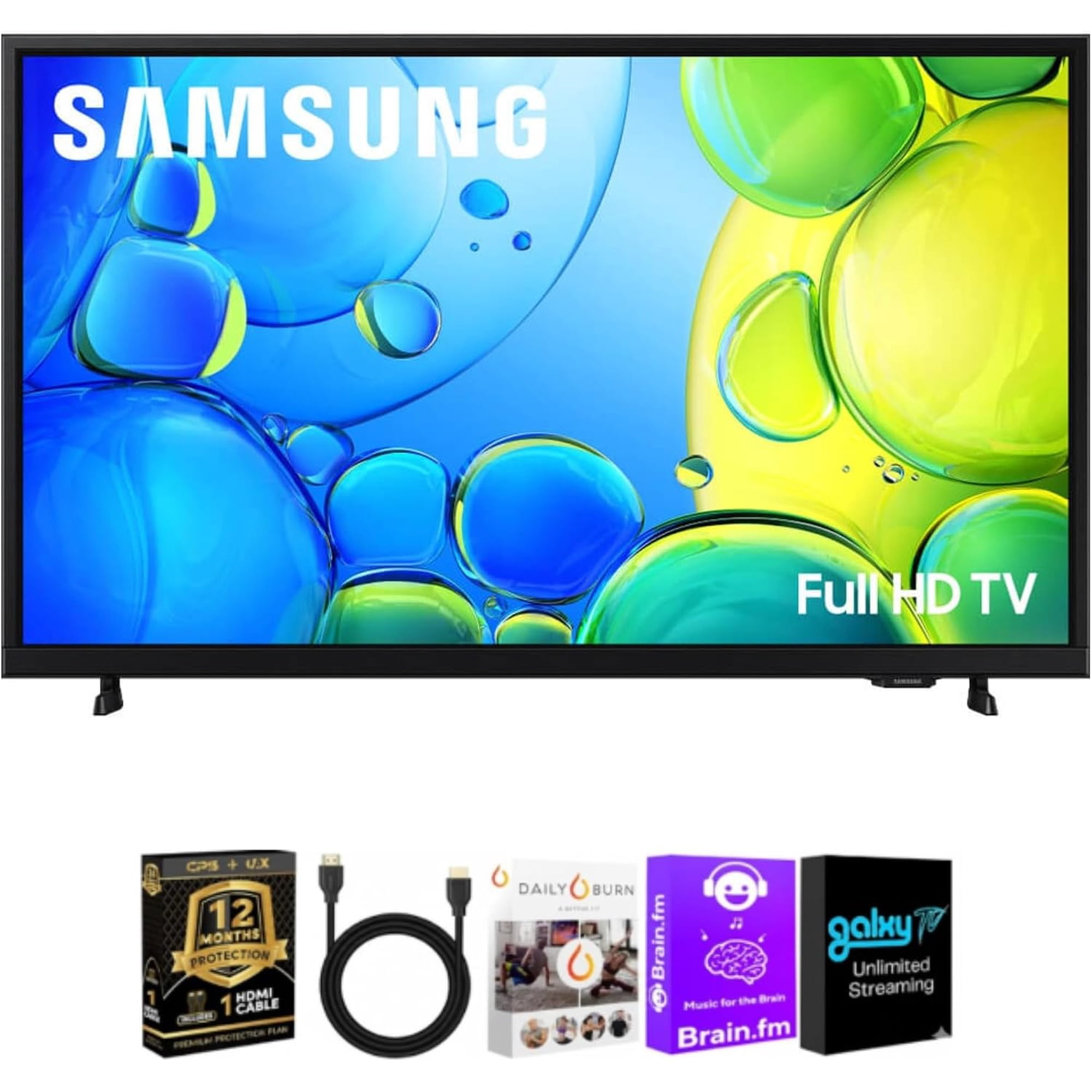 Samsung 40" FHD Smart TV Bundle with HDMI Cable, 12-Month CPS Warranty