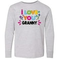 thumbnail image 3 of Inktastic I Love You Granny with Flowers Long Sleeve Youth T-Shirt, 3 of 5
