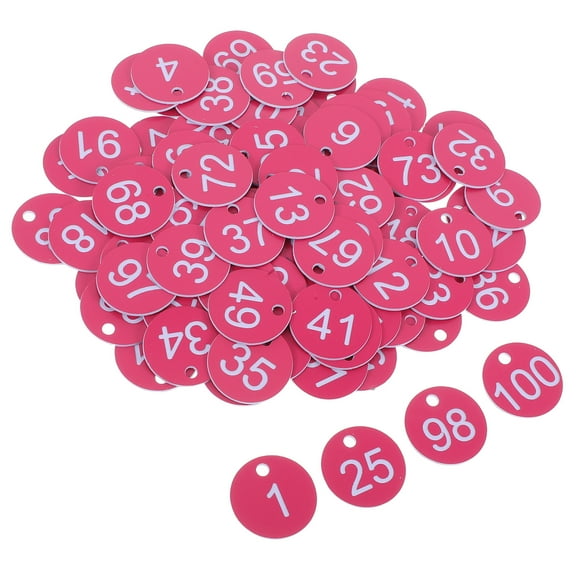 100pcs Plastic Number Id Key Tags With Holes For Organizing Labeling Warehouses Hotels Clubs Marking Identification Tags