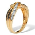 thumbnail image 2 of Round Diamond Gold-Plated Sterling Silver Crossover Heart Promise Ring, 2 of 4