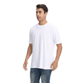 thumbnail image 3 of Zfeel ZF220 Heavyweight T-Shirt for Men, 6 oz. Ring-Spun Cotton, Print-Ready Tee, White, L, 3 of 5