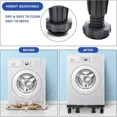 thumbnail image 5 of Fridge Stand Mobile Base with Double Pipes 4 Locking Wheels 4 Strong Feet Furniture Dryer Washing Machine Stand Pedestal, 5 of 8