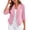 Pink, variant on Women's Soft Stretchy Lightweight Cardigan Blazer 3/4 Ruched Sleeve Business Casual Blazer Jackets White M(M)