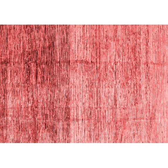 Ahgly Company Machine Washable Indoor Rectangle Abstract Red Modern Area Rugs, 8' x 10'