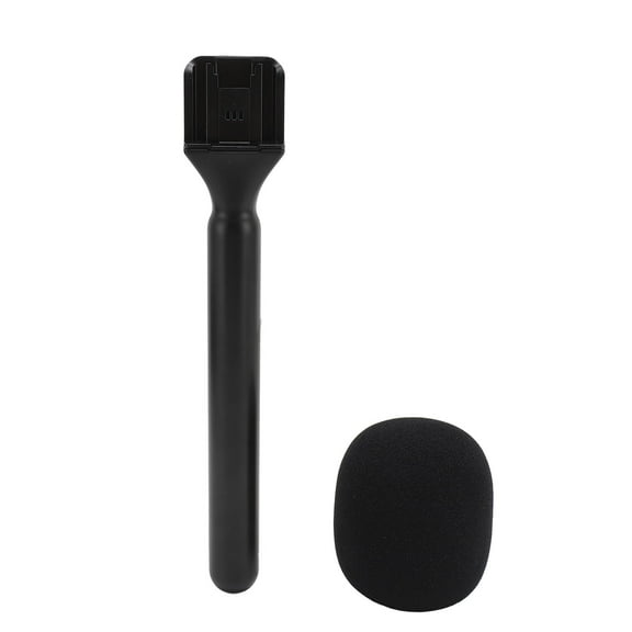Handheld Wireless Interview Microphone Adapter with Windshield Foam for Rode Wireless GO II for DJI Mic 1 2 for Movo etc