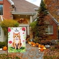 thumbnail image 4 of Versatile Garden Cat Garden Flags Durable Cartoon Style Fluffy Cat Garden Flag for Outdoor 28x40 Inch, Flowers Double Colored Outdoor Garden Flag Deco for Balcony Yard Backyard Lawn Home, 4 of 6