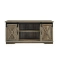 thumbnail image 4 of Pemberly Row 58" Sliding Door TV Stand Console in Rustic Gray Barnwood, 4 of 11