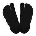thumbnail image 2 of Calcetines invisibles de mujer Yuyangstore 2 Toe Flip Flop bajo negro, 2 of 8