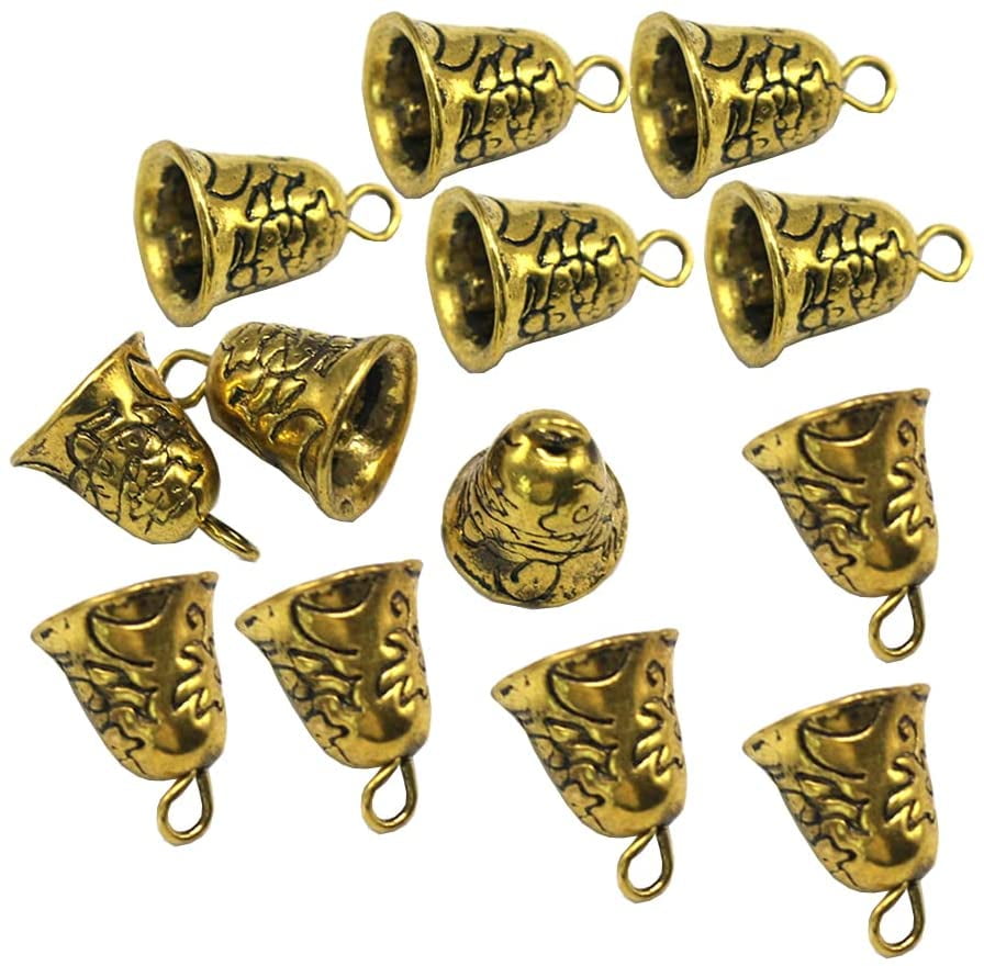 25 Pcs Christmas Jingle Bells Vintage Bells Pendants Xmas Tree Hanging