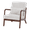 Beige | Brown, variant on Tcbosik Accent Chair, Upholstered Mid Century Modern Chair with Pillow, Comfy Reading Chair, Armchair with Solid Wood Frame for Living Room, Guest Room, Bedroom, Beige