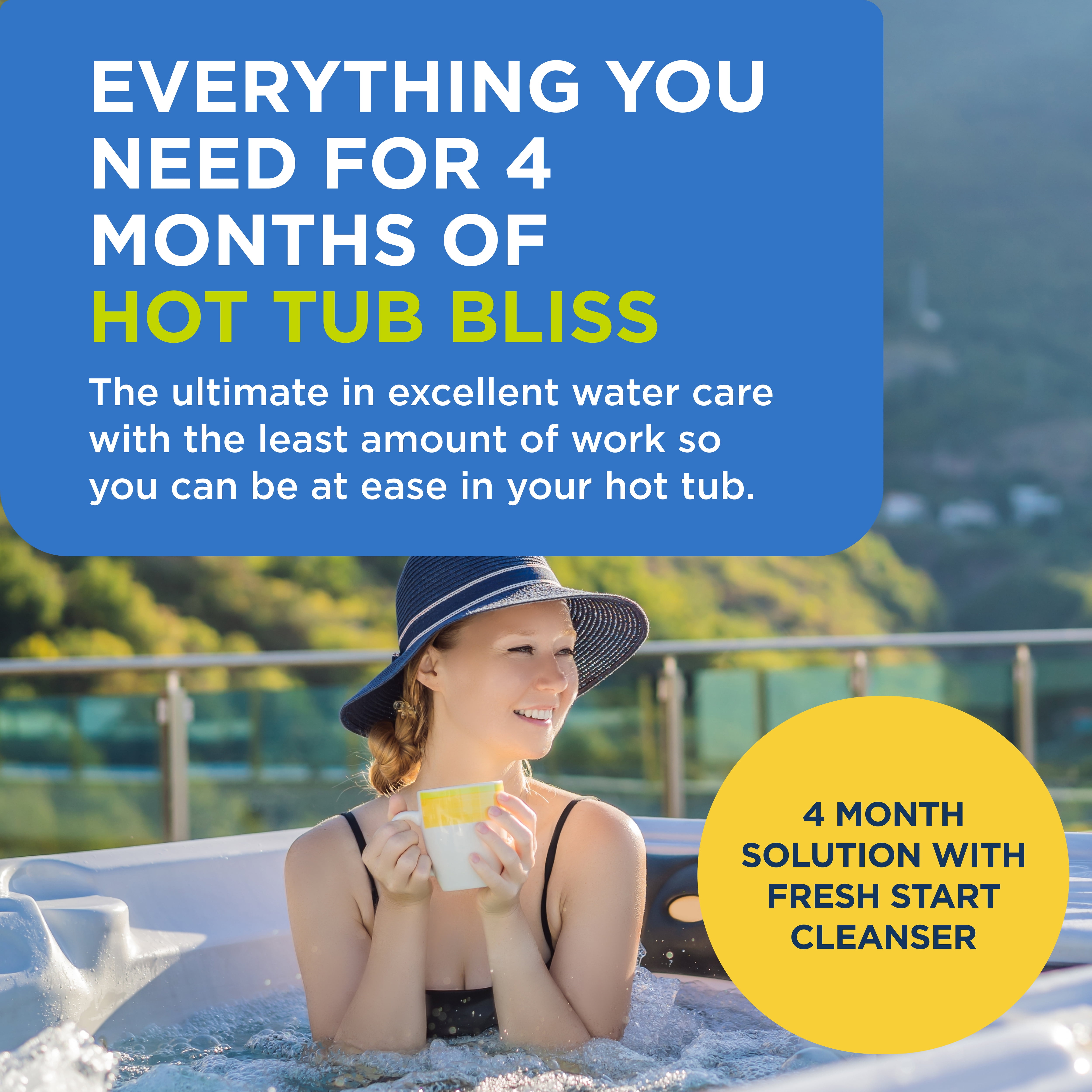 FROG Serene Floating System and Pipe & Jet Cleanser for Hot Tubs - Prefilled Hot Tub Sanitizer and Deep Clean Purge - Sanitizing Minerals & Bromine - 4 Month Fresh Start Bundle