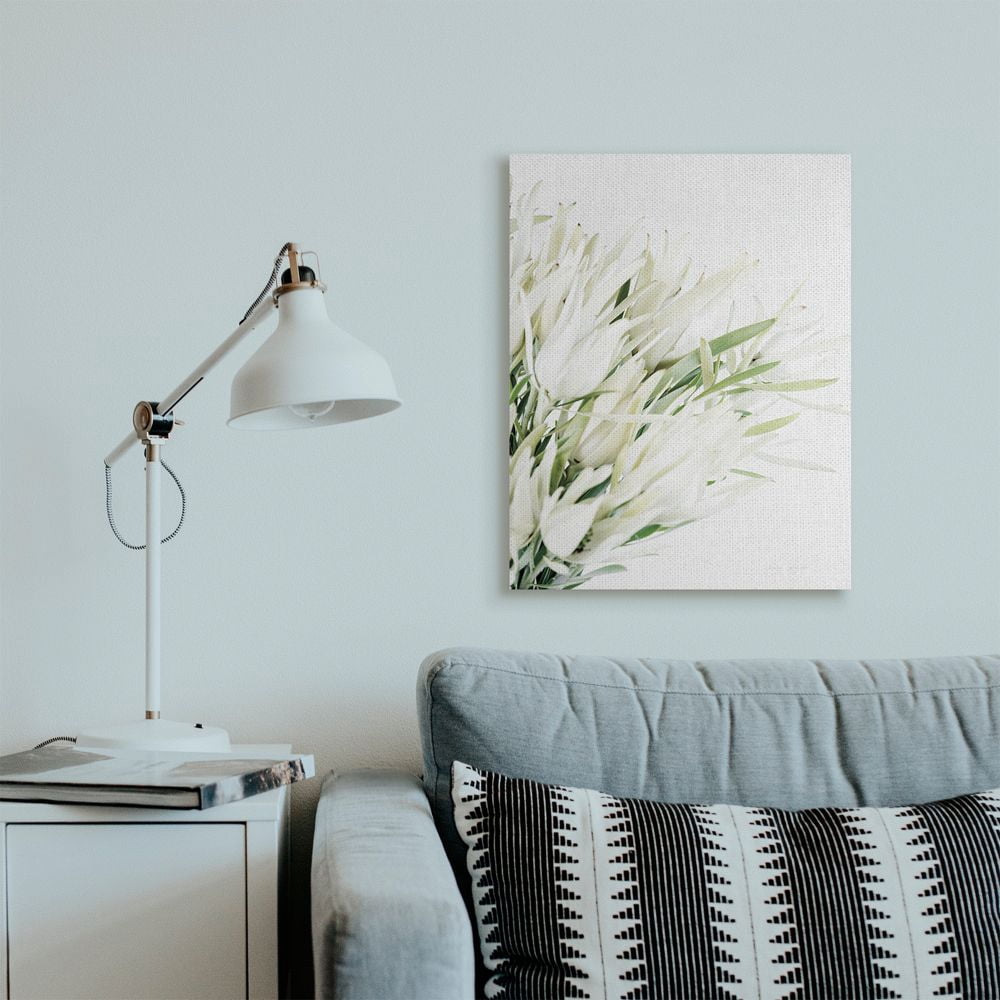 Stupell Industries Bright Natural Flower Arrangement White Green Photograph Canvas Wall Art Design by Elise Catterall, 24" x 30"