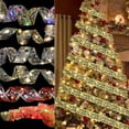 thumbnail image 1 of Xihbxyly Luces Led Navideñas de Cinta, Guirnalda de Luces con Lazo de Encaje, Funciona con Pilas, Luz Blanca Cálida, Decoración para Fiestas En El Jardín, Adornos para El Árbol de Navidad, 10 M de La, 1 of 2