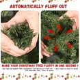 thumbnail image 5 of Bringstar 7FT Prelit Artificial Fake Christmas Tree, Blue Spruce Xmas Tree with 500 Warm White LED Lights, 1845 PE & PVC Mixed Branch Tips, Hinged Pine Tree with Metal Stand for Home Office Décor, 5 of 9