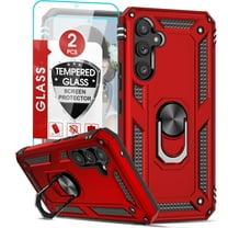 LeYi for Samsung Galaxy A54 5G Case and 2 Pack Screen Protectors, Military-Grade Heavy Duty Case,Red