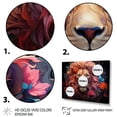 thumbnail image 3 of Designart "Lion Symbolic Symbolism I" Animals Floater Framed Canvas Art Print, 3 of 7