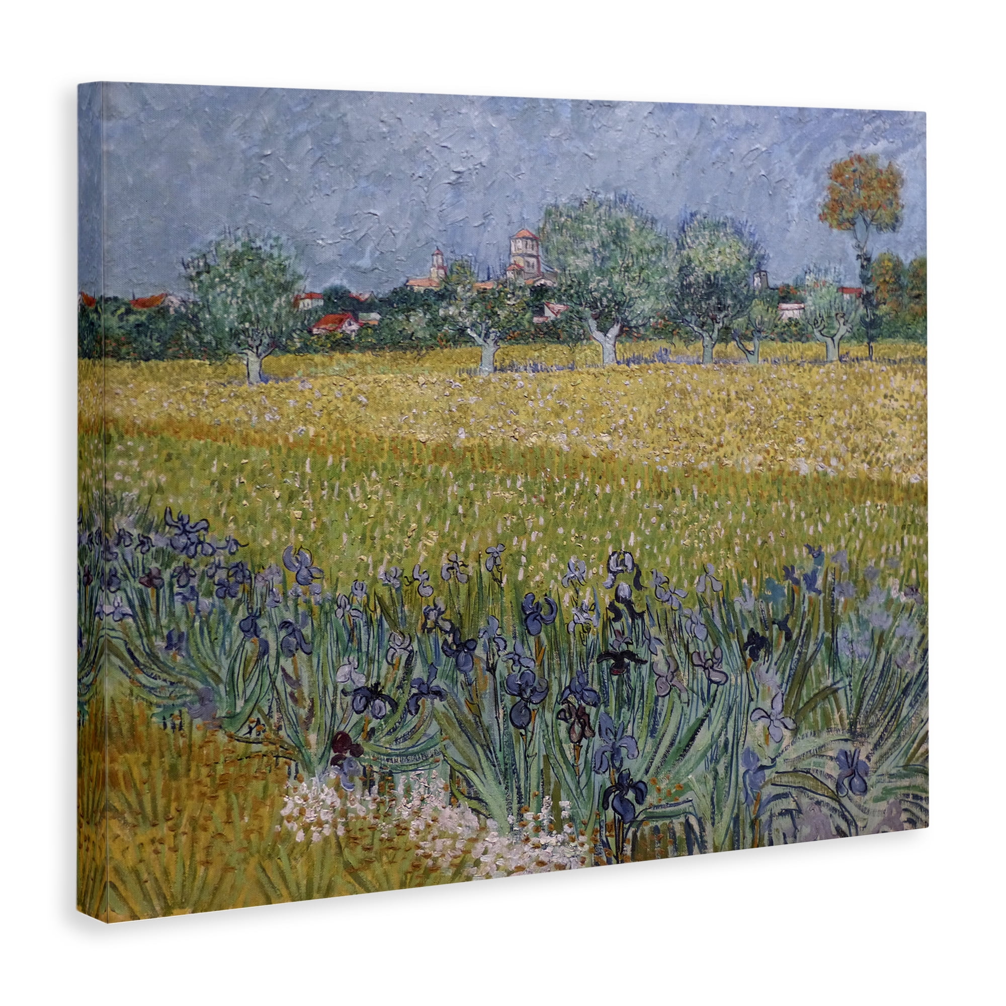 Stupell Industries Van Gogh View of Arles Landscape & Nature Painting Wrapped Canvas Art Print Wall Art, 48 x 36