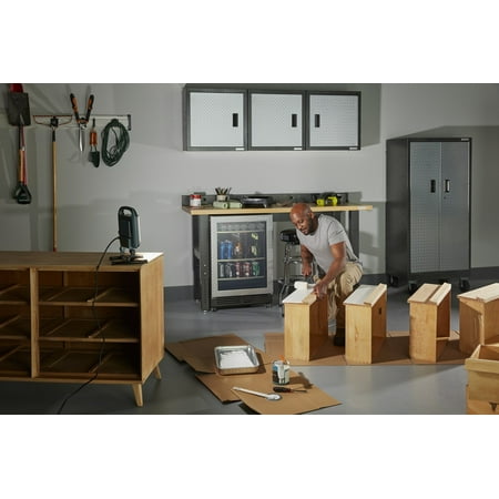 Gladiator - 8' Adjustable Height Hardwood Workbench - Hammered Granite