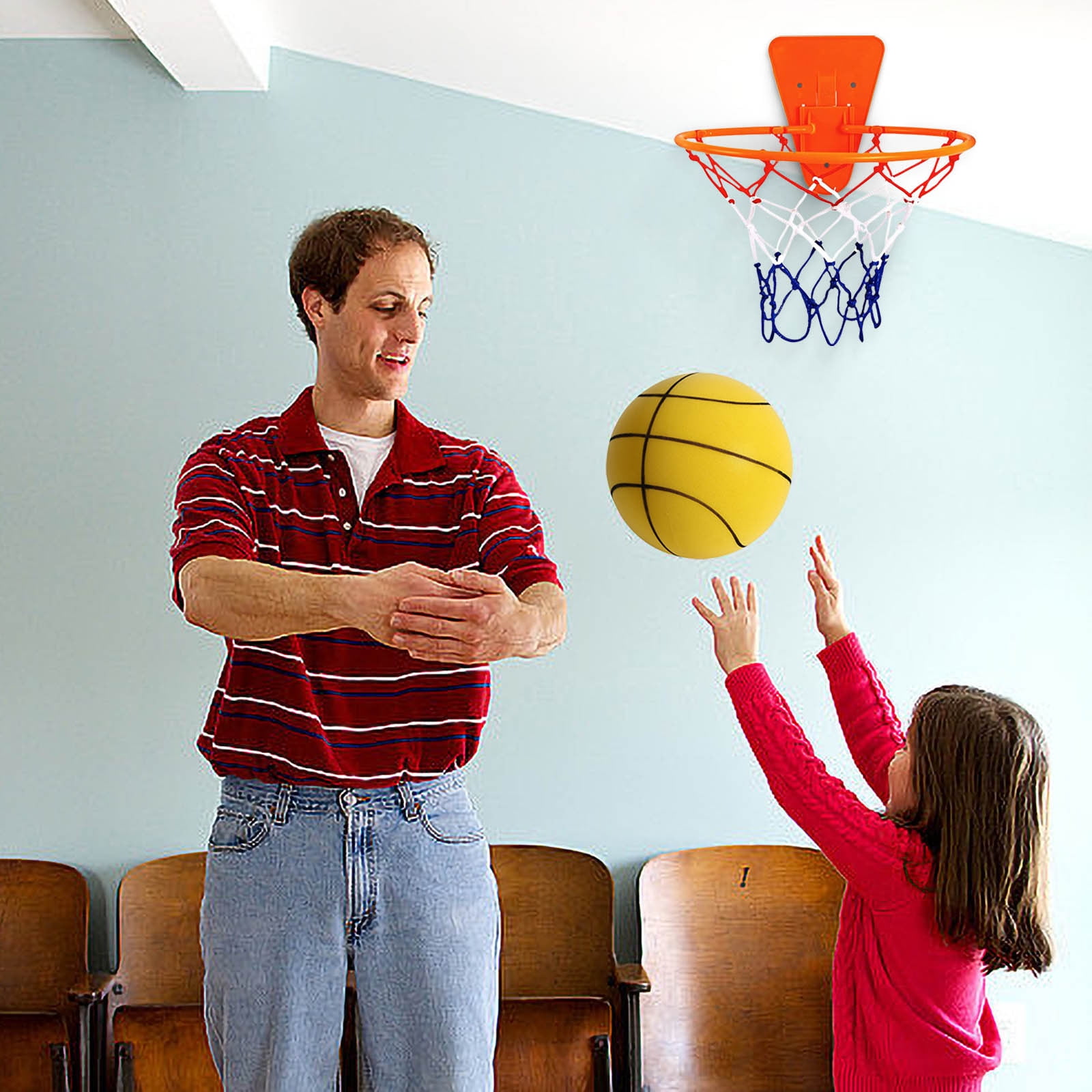 Basketball Gift for Kids 4-8 - Best Popular Mini Basketball Hoop for Kids Age 4 5 6 7 8 9 10 Years Old Boys Girls Christmas Birthday Present Supplies for Indoor Outdoor Games Toys