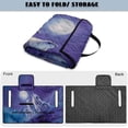 thumbnail image 5 of COEQINE Golf Cart Seat Towel Quilted Protective Cover with Carrying Handle, Universal Fit 51.2x30.3 Inch, 4 Front Pockets, Fits for Most 2 Seats Club Car, Wolf Moon Purple, 5 of 8