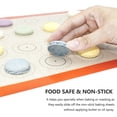 thumbnail image 4 of Macaron Silicone Baking Mats of 2 Half Sheet, Non-Stick Reusable Silicone Baking Mat with Macaron Cookie Template for Bake Pans & Rolling - Macaron Making Counter MatDough Rolling MatCookie Mat, 4 of 5