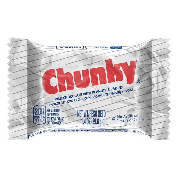 Nestle Chunky Peanut, Chocolate, Raisins Candy Bar 1.4 oz. Walmart