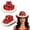 Red, variant on ZHOUCHANKIDS Valentine's Day Western Cowboy Hat with Heart Pattern Design Women Western Cowgirl Hat for Casual Party and Festive Celebration Red One Size