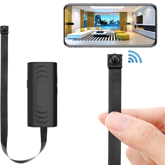 Mini Cámara Espía WiFi 1080P Full HD Audio y Video en Vivo Detector Movimiento Lente Sony Seguridad casa oficina vigilancia oculta Flexor sensor movimiento 24horas app max 32gb de GOGO ELECTRONICS