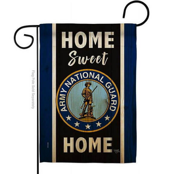 Breeze Decor G158445-BO Home Sweet National Guard Garden Flag Armed Forces Army 13 x 18.5 in. Double-Sided Decorative Vertical Flags for House Decoration Banner Yard Gift