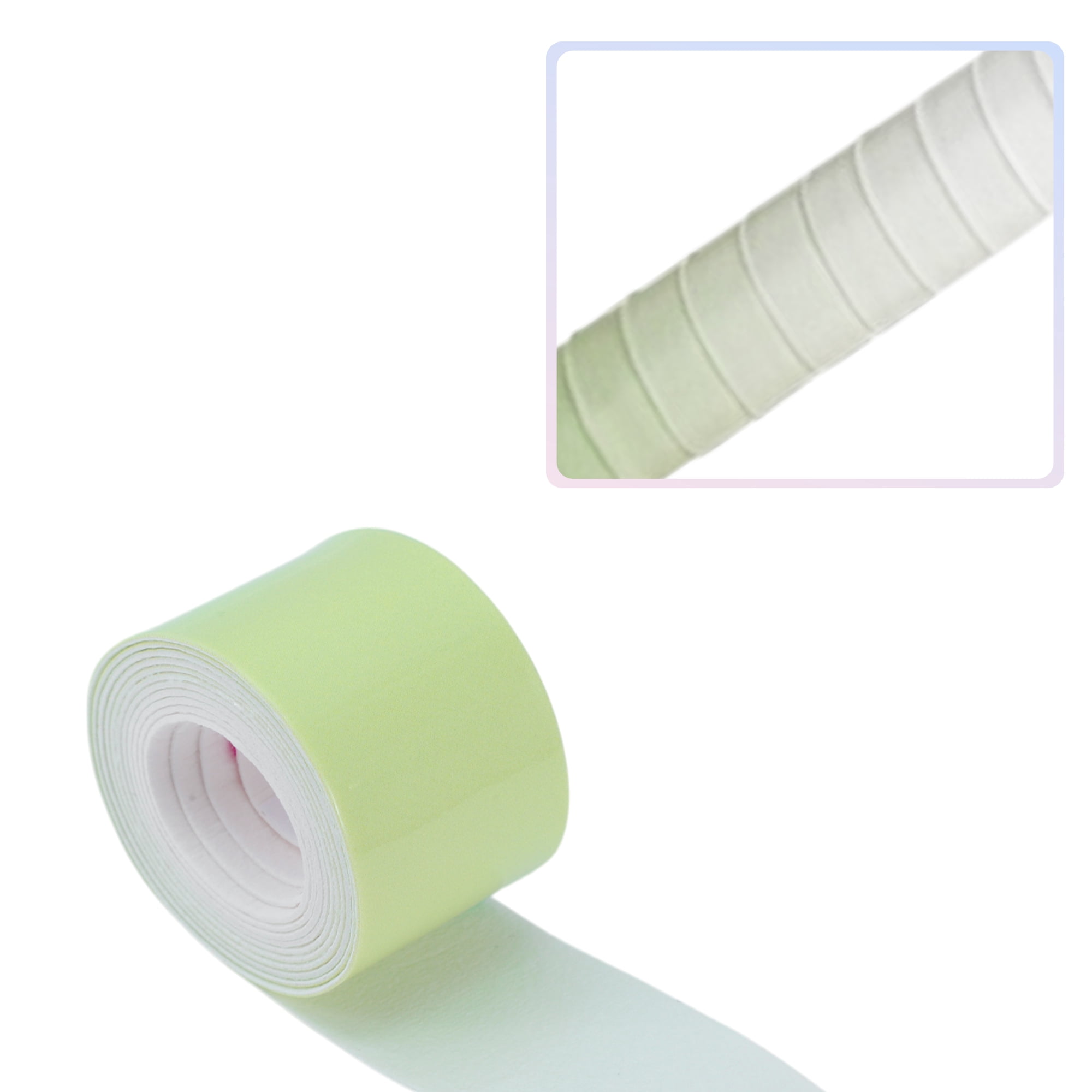 Unique Bargains 2 Pcs Tennis Racket Grip Tape Dry Overgrip Tape Gradient Green White