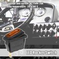 thumbnail image 2 of Unique Bargains Interior AC 250V/20A LED Rocker Switch On-Off 3 Pins Toggle Switch for Caravan Camper Dashboard Yellow, 2 of 7