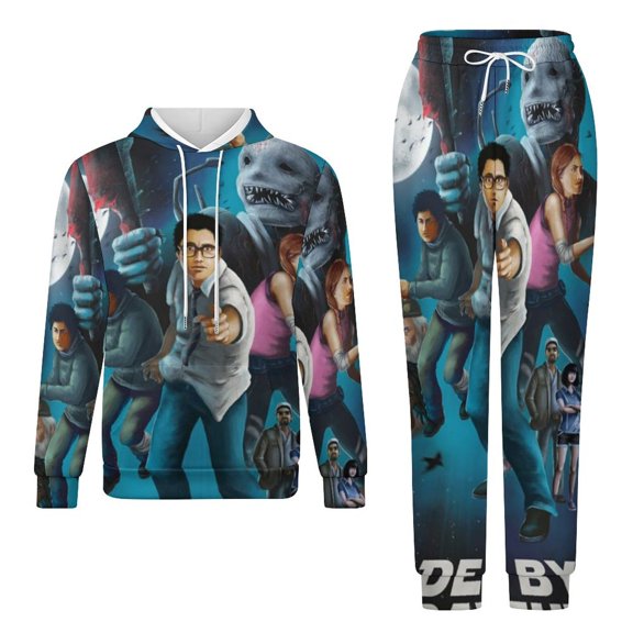 Dead by Daylight DBD Unisex Adult Sweatsuits Hoodie & Sweatpants Long Sleeve Hooded Sweatshirt Matching Joggers Tracksuit Sets 2XS