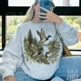 thumbnail image 4 of Vintage Mallard Ducks Waterfall Sweatshirt | Nature Wildlife Graphic Pullover, 4 of 8
