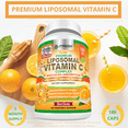thumbnail image 3 of Fresh Healthcare Liposomal Vitamin C 1500mg, 180 Vegan Capsules - Support Immune System, High Absorption & Bioavailability, Fat Soluble Vit C, Collagen Booster, Non-Gmo, 180 Capsule Powder Supplement, 3 of 6