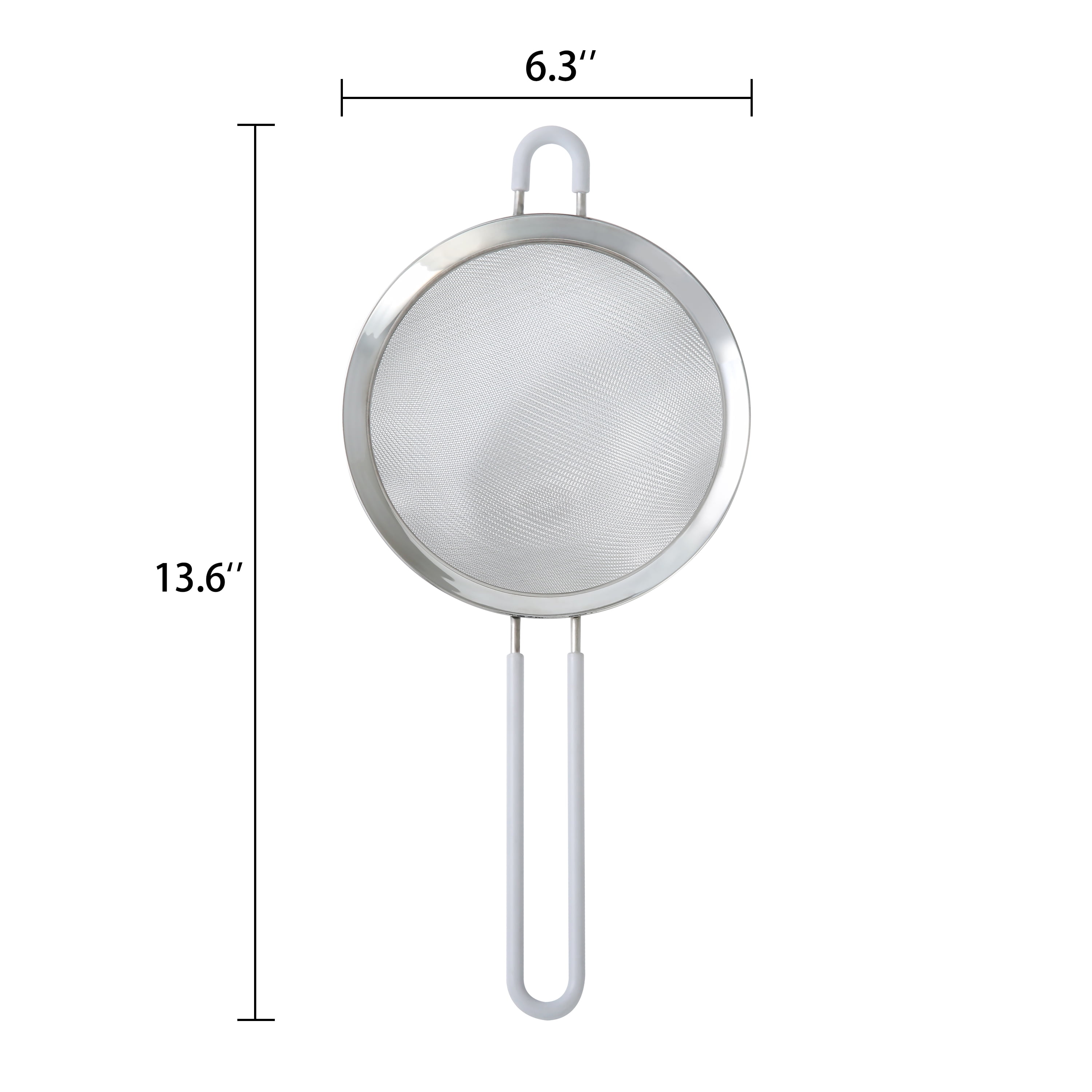 Mainstays 6" Premium Stainless Steel Fine Mesh Strainer, Silver