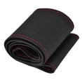 thumbnail image 2 of Ventille Del Volante De Cuero Antideslizante De Un Automóvil Universal, De Color Rojo Negro, Apto Para 37-38 Cm, Fácil De Instalar Y Desinstalar, De Moda Y Práctica, Estándar, 2 of 7