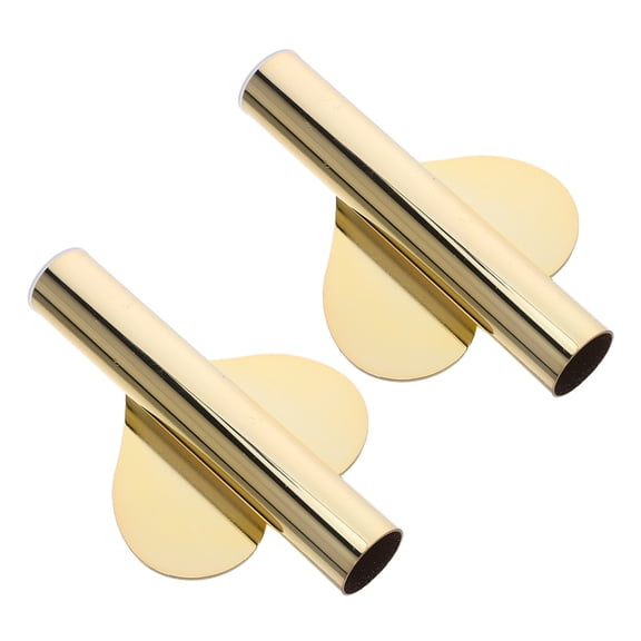 Mobestech Self-Adhesive Golden Metal Wall Flower Vase, Minimalist Design, 2Pcs