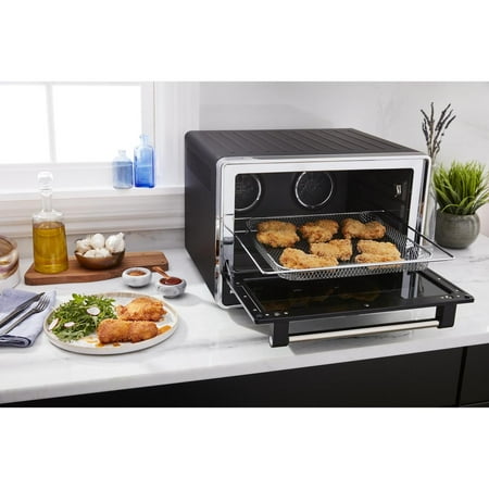 KitchenAid - Dual Convection Countertop Oven with Air Fry and Temperature Probe - KCO224 - Black Matte