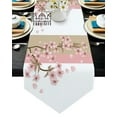 thumbnail image 2 of Peach Blossom Petals Leaves Flower Table Runner Tablecloth Placemat Table Mat For Home Textile Wedding Party Decoration Supplies, 2 of 5
