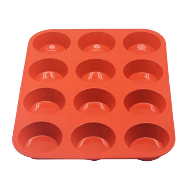 Bandejas para Muffins de Silicona Tazas Bandejas para Hornear Magdalenas, Antiadherentes y para Microondas perfecl Muffin bandeja para hornear